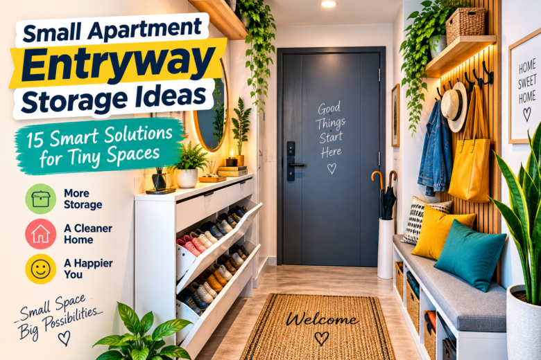 Small apartment entryway storage ideas with 15 smart space-saving solutions for tiny spaces