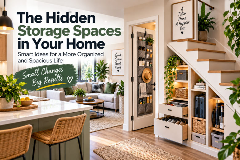 hidden storage spaces in a small home